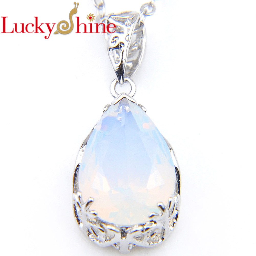Vintage Fashion Australia - Luckyshine-Colliers de mariage plaqués argent, goutte