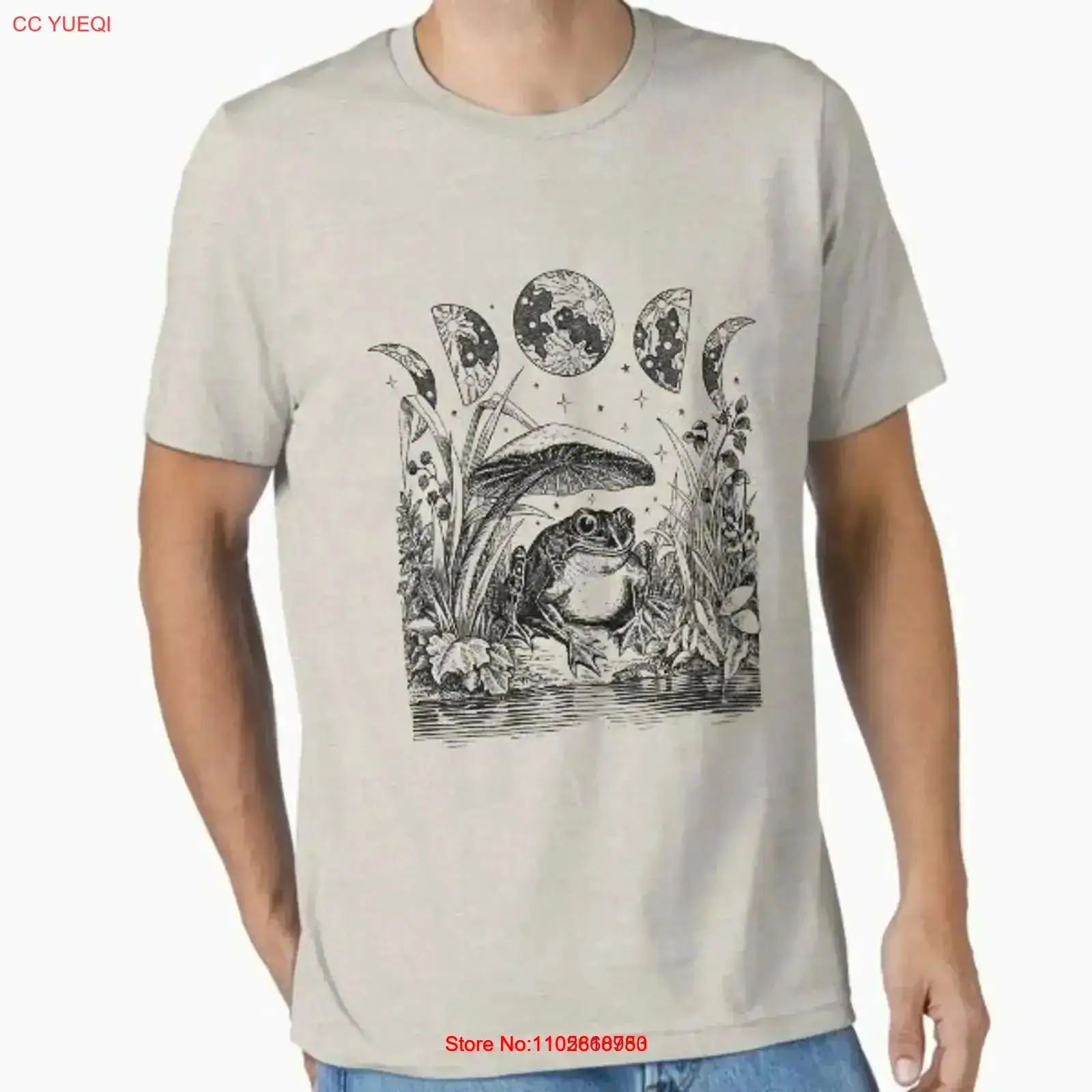 Vintage Fashion Australia - T-shirt homme Cottagecore esthétique grenouille champignon