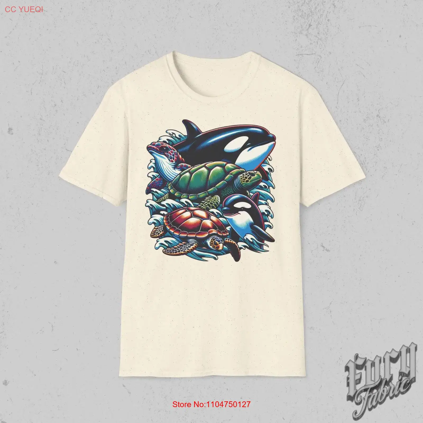 Turtleneck Knit 90S - T-shirt vintage années 90 avec animaux