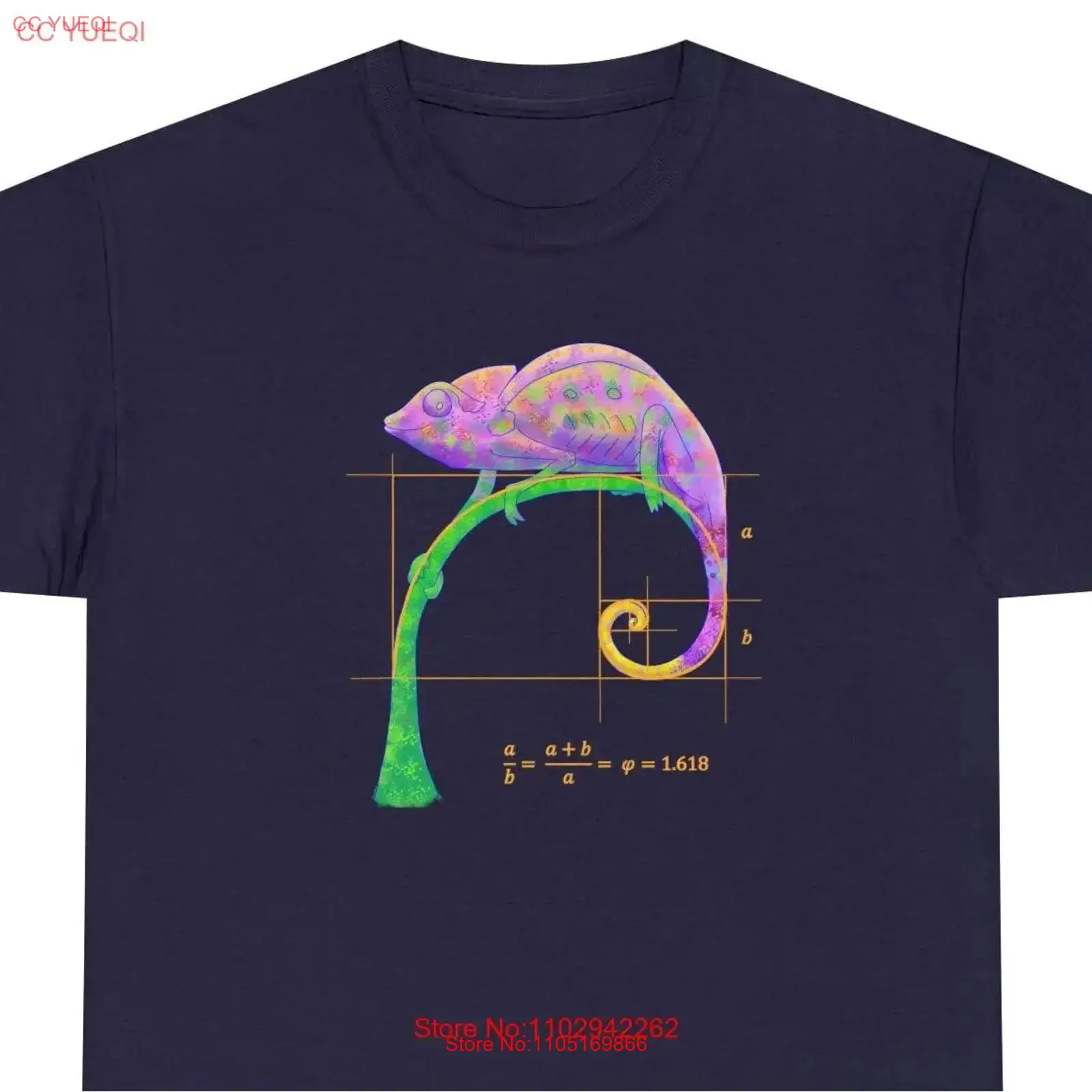 Vintage Fashion Uk - Fibonacci Chameleon t-shirt distributeur britannique vintage