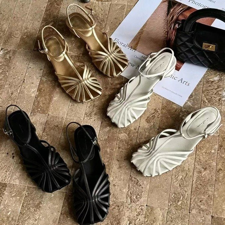Sandales romaines vintage à bo - French Vintage Fashion avis et prix