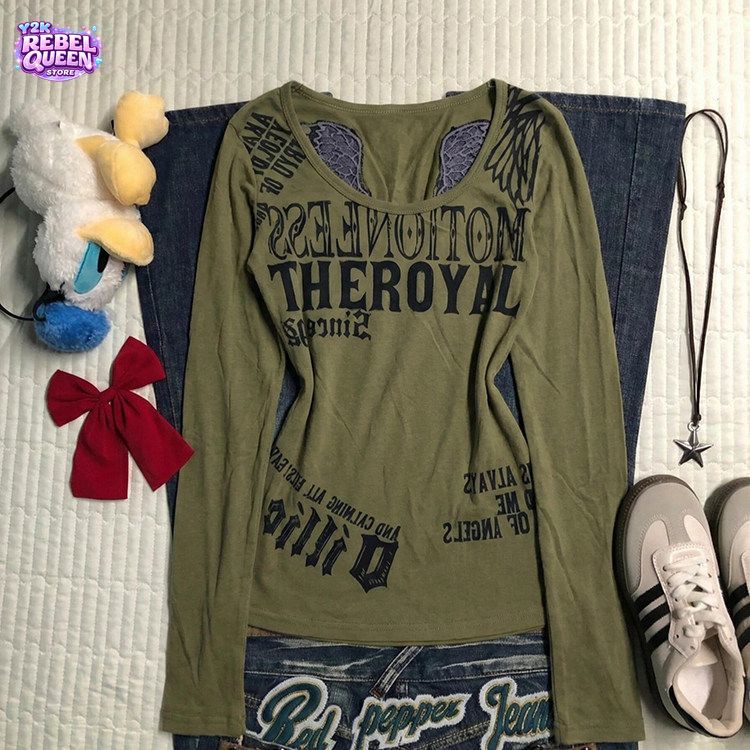 T-shirt vert vintage Y2K subcu - Vintage Fashion Subculture avis et prix
