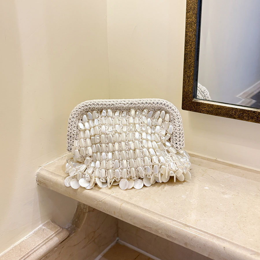 Pochette à perles tissée à la  - French Vintage Fashion avis et prix