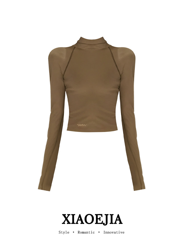 T-shirt Gothique Vert Femme Ha - Turtleneck Knit 90S avis et prix