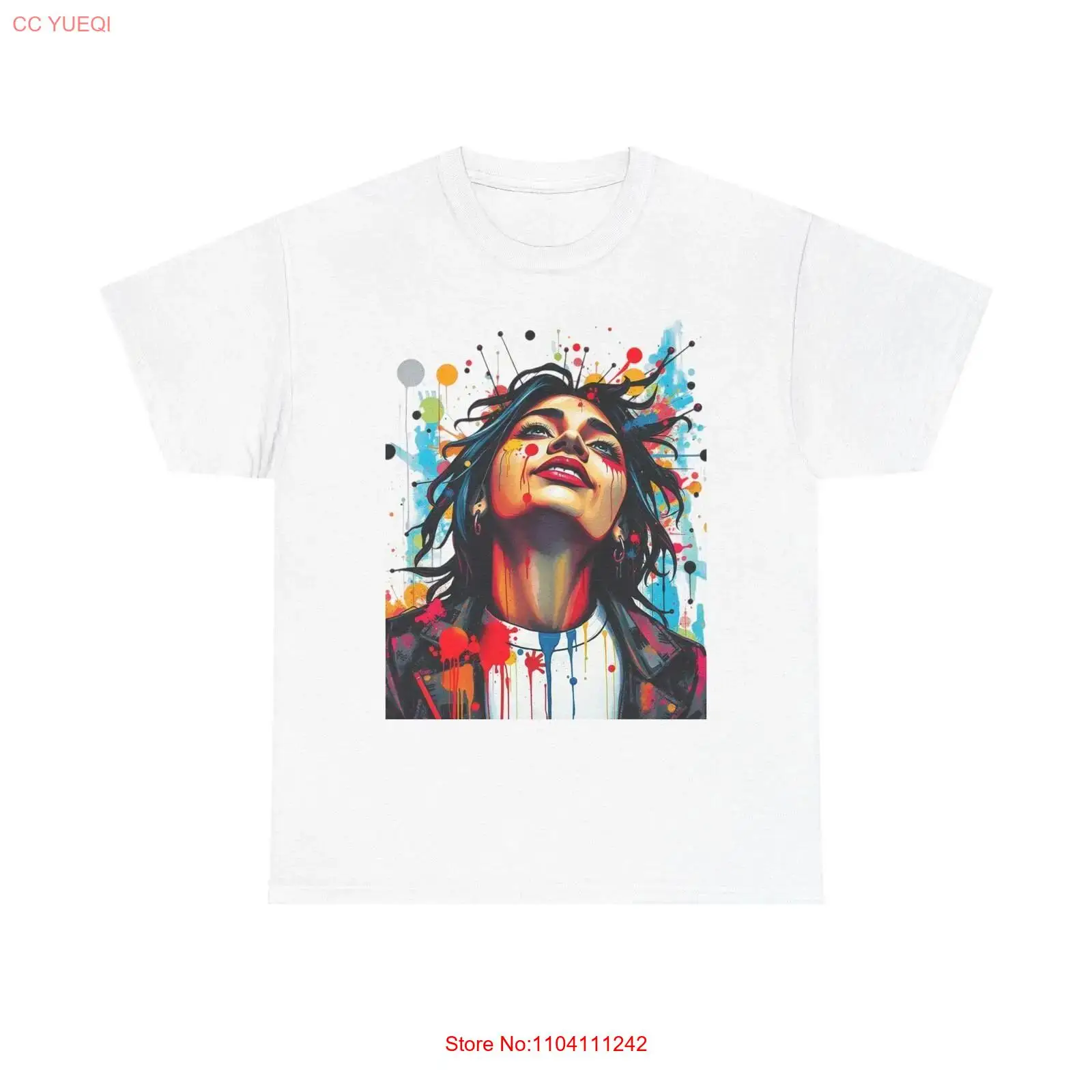 Art coloré coton lourd t-shirt - Vintage Fashion Outfits Men avis et prix